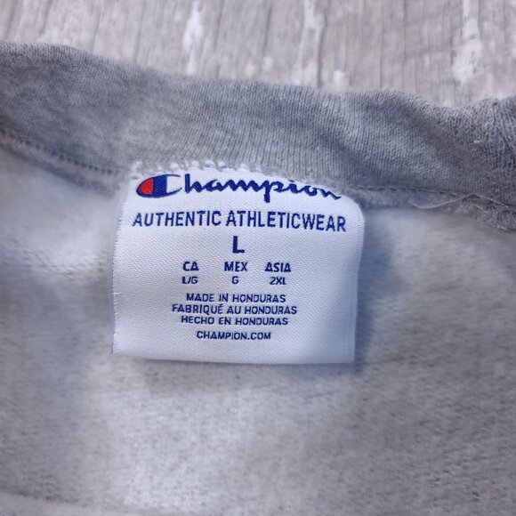 Champion Sweatshirt Mens Large Gray LSU Tigers Crew Neck Cotton Pullover Sweater - Picture 5 of 5